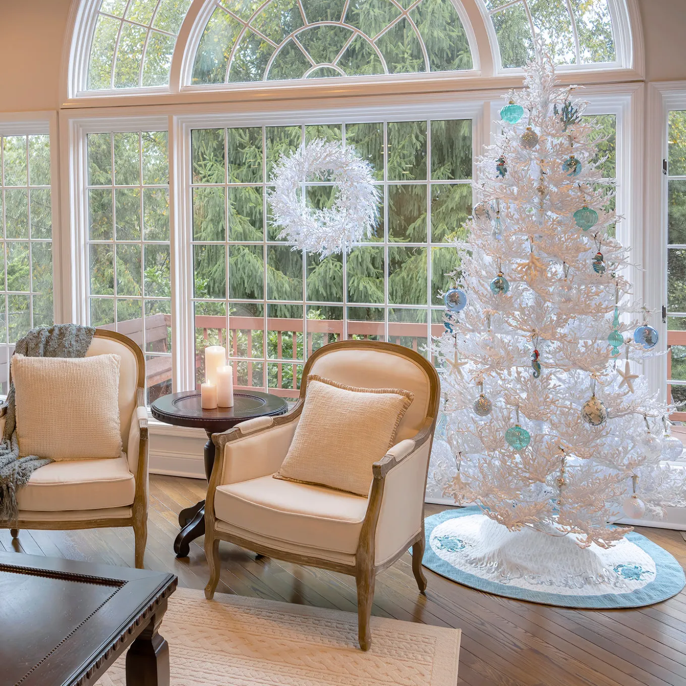 7.5 ft. Pre-Lit Sea Coral Tree with Warm White LED Lights