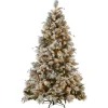 7.5 ft. Pre-Lit Snowy Bedford Pine Tree with Clear Lights