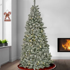 6.5 ft. Pre-Lit Snowy Chatham Slim Tree with PowerConnect Dual Color LED Lights