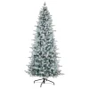 6 ft. Pre-Lit Snowy Comet Slim Blue Tree with LED Lights