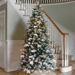 7.5 ft. Pre-Lit Snowy Everest Fir Medium Tree with Clear Lights