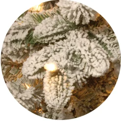 7.5 ft. Pre-Lit Snowy Everest Fir Medium Tree with Clear Lights