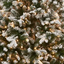 9 ft. Pre-Lit Snowy Everest Fir Medium Tree with Clear Lights