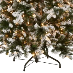9 ft. Pre-Lit Snowy Everest Fir Medium Tree with Clear Lights