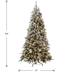 6.5 ft. Pre-Lit Snowy Everest Fir Medium Tree with Clear Lights