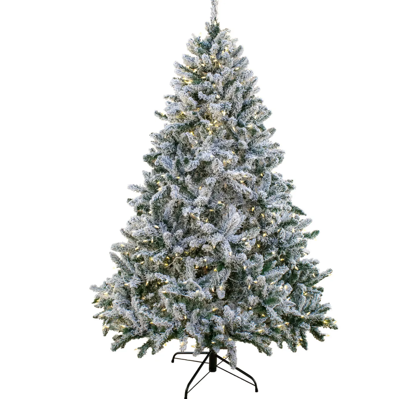 9 ft. Pre-Lit Snowy Hudson Hinged Tree with PowerConnect Dual Color LED Lights