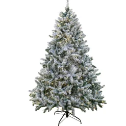 6.5 ft. Pre-Lit Snowy Hudson Tree with PowerConnect Dual Color LED Lights