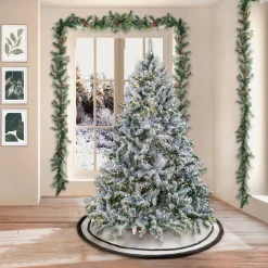 6.5 ft. Pre-Lit Snowy Hudson Tree with PowerConnect Dual Color LED Lights