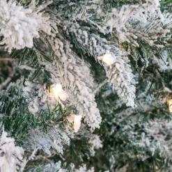 6.5 ft. Pre-Lit Snowy Mixed Pine Tree with Clear Lights