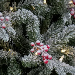 7.5 ft. Pre-Lit Snowy Poechmann Fir Tree with LED Lights