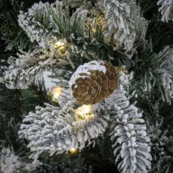 7.5 ft. Pre-Lit Snowy Vintin Fir Tree with LED Lights