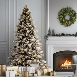 7.5 ft. Pre-Lit Snowy Westwood Pine Full Tree with Clear Lights