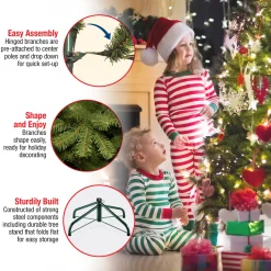 9 ft. Pre-Lit Tiffany Fir Slim Tree with Clear Lights - PE Branch Tips