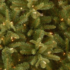 9 ft. Pre-Lit Tiffany Fir Slim Tree with Clear Lights - PE Branch Tips