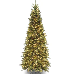 10 ft. Pre-Lit Tiffany Fir Slim Tree with Clear Lights