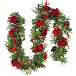 9 ft. Pre-Lit Vienna Waltz Decorated Garland with LED Lights