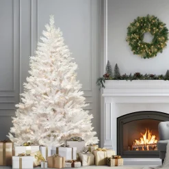 7 ft. Pre-Lit Winchester Pine White Tree with Clear Lights