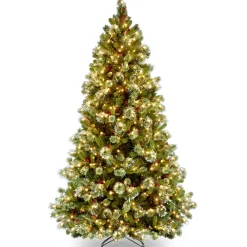 7.5 ft. Pre-Lit Wintry Pine Medium Tree with Clear Lights