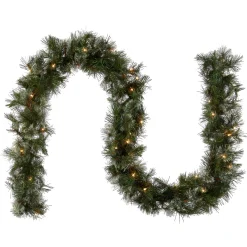 9 ft. Pre-Lit Wispy Willow Garland with Clear Lights