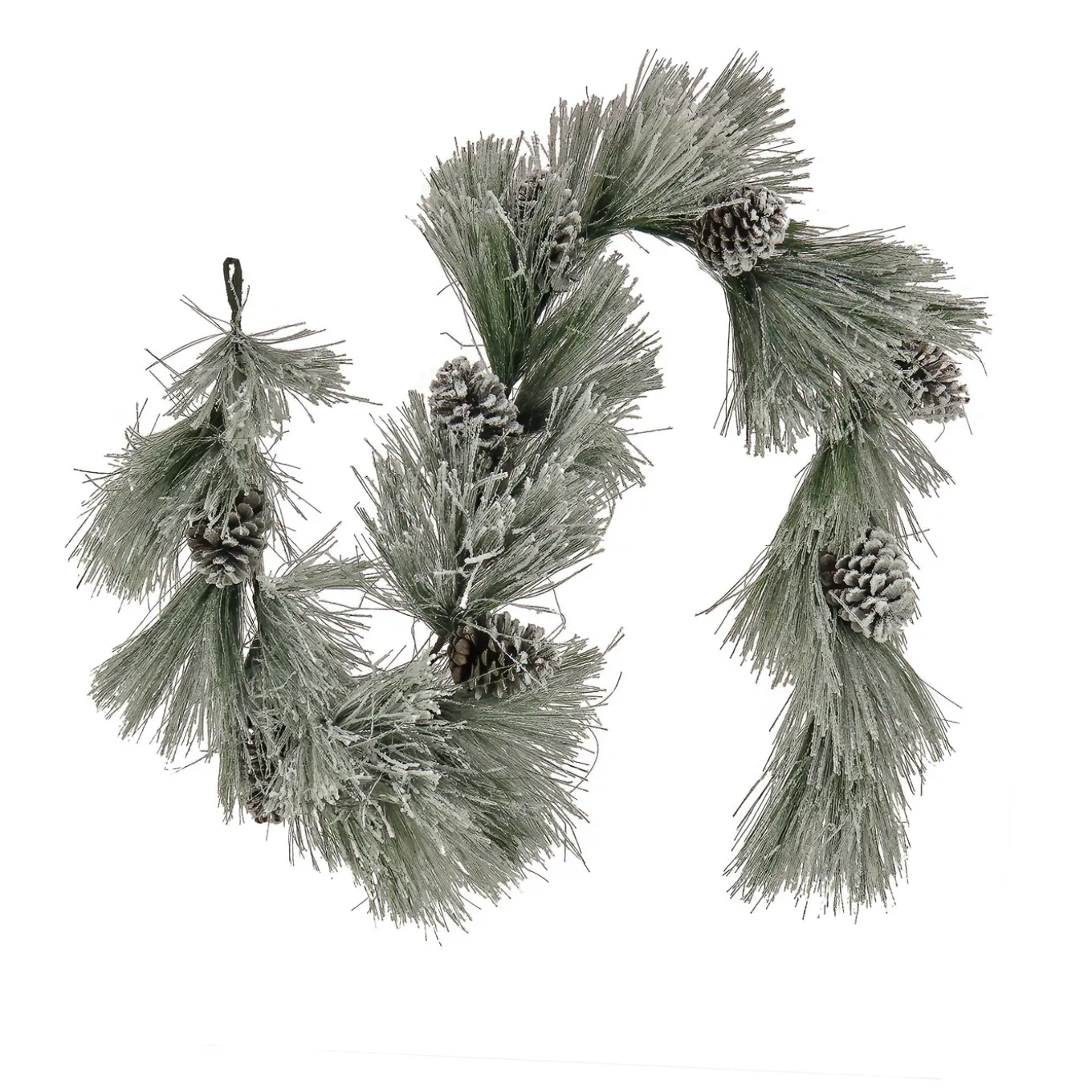 7 ft. Snowy Long Needle Plastic Garland