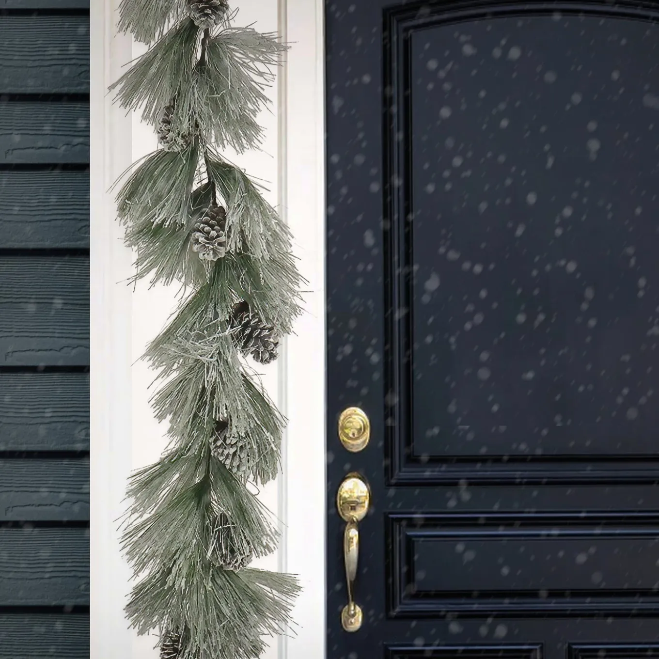 7 ft. Snowy Long Needle Plastic Garland