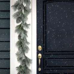 7 ft. Snowy Pine Plastic Garland
