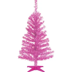 3 ft. Tinsel Collection Magenta Pink Tree