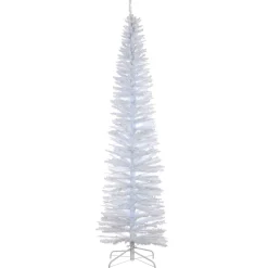 7 ft. Tinsel Collection White Iridescent Tree