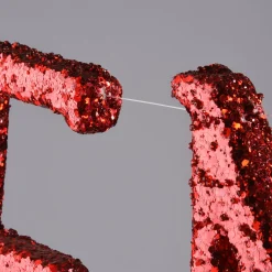 6 ft. Valentine's Banner Decorated with Red Glitter