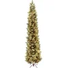12 ft.Pre-Lit Carolina Pine Slim Tree with Clear Lights