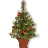 3 ft.Pre-Lit Crestwood Spruce Tree with Warm White LED Lights