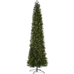 10 ft.Pre-Lit Kingswood Fir Pencil Slim Tree with Clear Lights