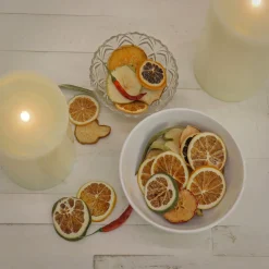 6 in. 250 Gram Mixed Potpourri- Citrus, Sliced Red and Green Apples, Red Chiles, and Eucalyptus Leaves