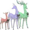 36 in., 52 in. and 60 in. Mesh Glittered Deer Family with LED Lights