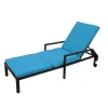 79 in. All Weather PE Wicker Chaise Lounge
