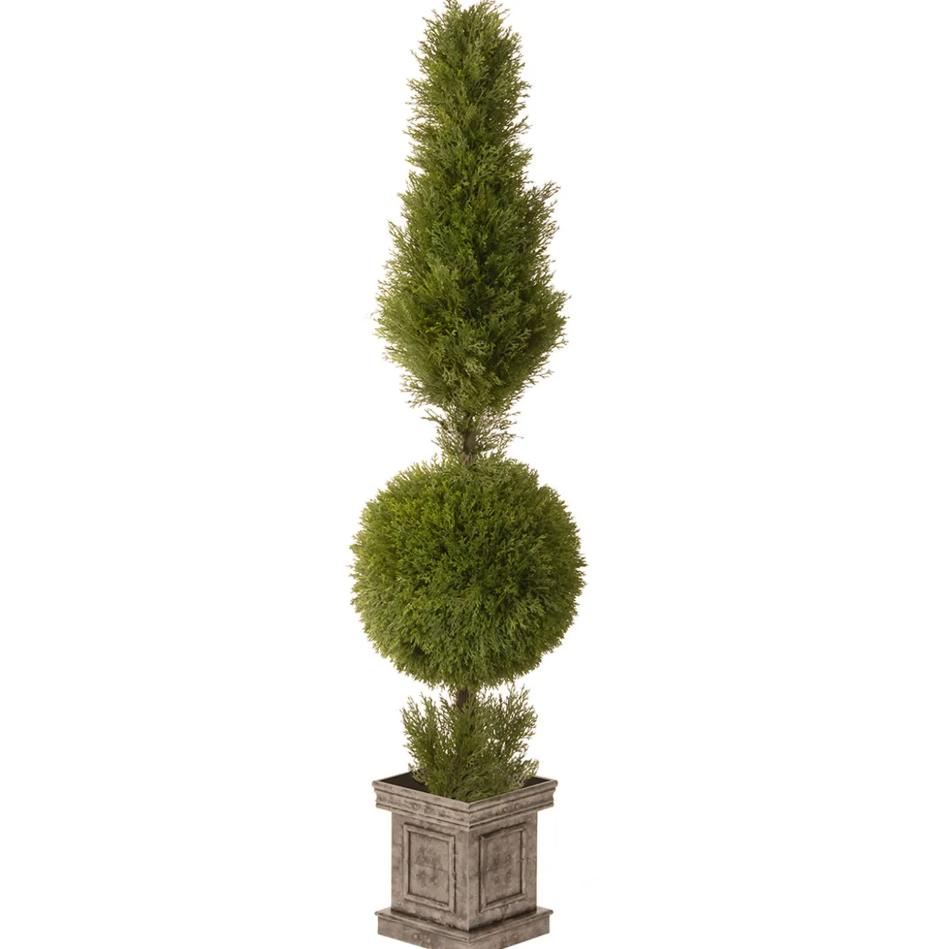 60 in. Artificial Juniper Ball and Cone Topiary