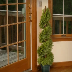 48 in. Artificial Juniper Slim Spiral Tree in Growers Pot