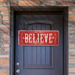 31 in. Believe Horizontal Holiday Wall Sign