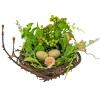 6 in. Blossom Bird's Nest Table Decoration Decorated with Easter Eggs
