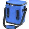 15 in. Blue Soft Cooler Tote with Black Trim