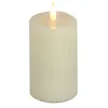 5 in. by 9 in. HGTV Home Collection Flameless Georgetown Pillar Candle, Ivory