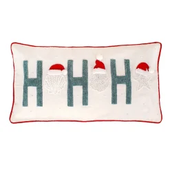 14 in. by 26 in. HGTV HO HO HO Pillow with Embroidery