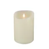 5 in. by 7 in. HGTV Home Collection Flameless Heritage Pillar Candle, Ivory