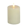 4 in. by 6 in. HGTV Home Collection Flameless Georgetown Pillar Candle, Ivory
