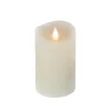 3 in. by 5 in. HGTV Home Collection Flameless Heritage Pillar Candle, Ivory