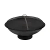 32 in. Cast Iron Outdoor Fire Pit Bowl with Black Screen Cover