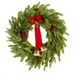 28 in. Christmas Bells Pine Wreath