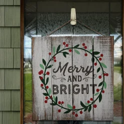 13 in. Christmas Holiday Wall Sign
