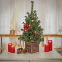 36 in. Christmas Vienna Waltz Decorated Tree with Warm White LED Lights