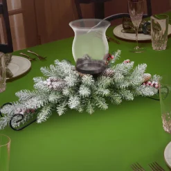 30 in. Dunhill Fir Centerpiece and Candle Holder